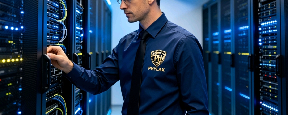 Profissional trabalhando em infraestrutura de rede